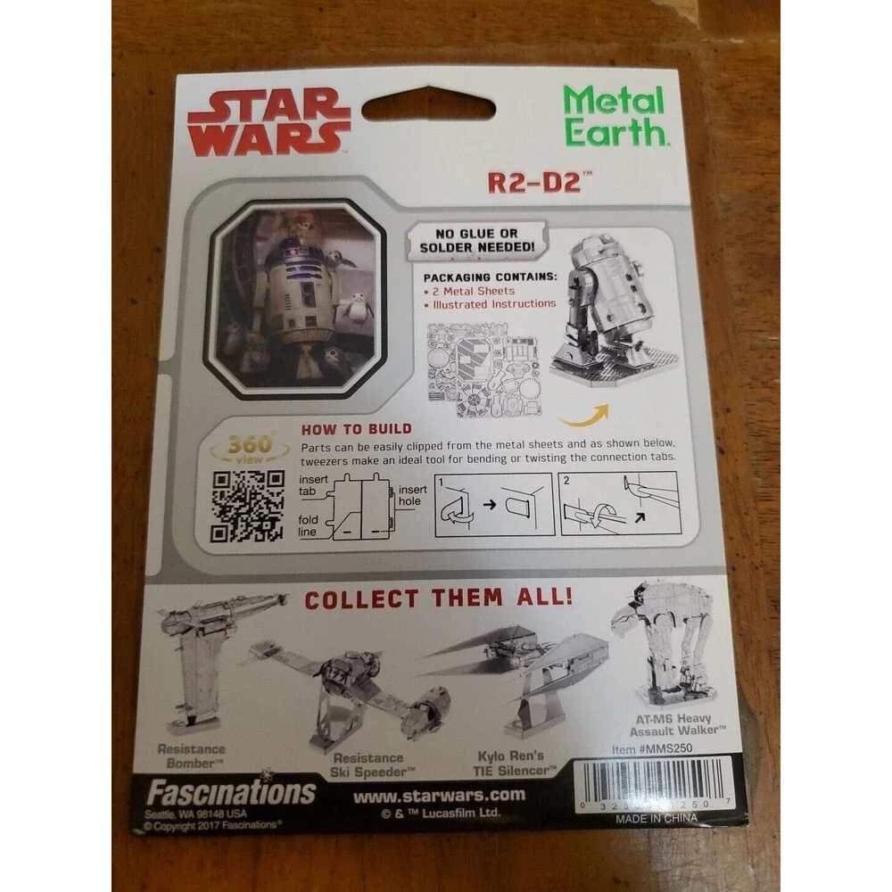 Metal Earth 3D Steel Model Kits: Star Wars The Last Jedi- R2-D2 Disney 14+